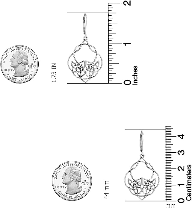 LeCalla 925 Sterling Silver Antique Earrings for Women | Filigree Leverback Dangle Earring | Drop Dangle Earrings for Women | Oxidized Silver Jewelry for Her Mom Wife