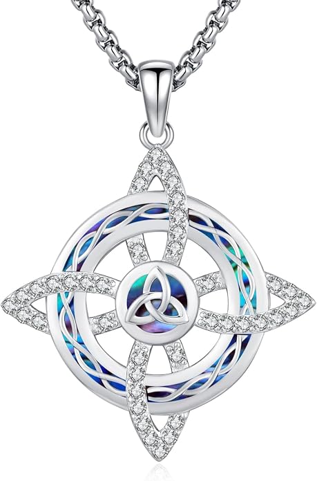 Witchy Jewelry for Women Men Nudo De Bruja Plata 925 Original Witches Knot Necklace Tetragrammaton Hecate Necklace Lilith Necklace Pentagram Necklace Cat Necklace Triple Moon Goddess Pendant Necklace