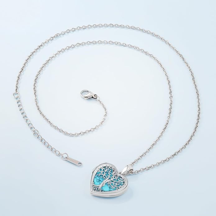 Odinstone Tree of Life Necklace, Sterling Silver Pendant for Women Family Tree Necklaces Jewelry for Mom/Wife/Grandma(With Fine Gift Box)