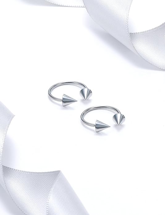 20G 18G 16G 14G 12G 8G 6G 4G 2G ASTM F136 Titanium Internal Thread Horseshoe Septum Ring Jewelry Circular Barbell Helix Snug Tragus Rook Daith Cartilage Earring Lip Ring Piercing Jewelry