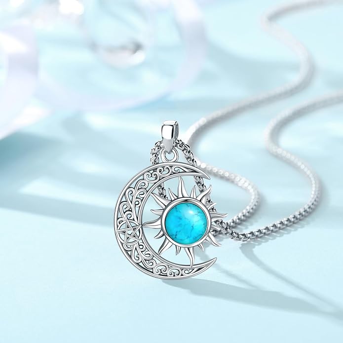 Pentagram/Celtic Knot/Witches Knot/Santa Muerte/Triple Moon Goddess/Baphomet/Hecate Necklace Sterling Silver Magic Wiccan Amulet Pagan Jewelry for Women Men