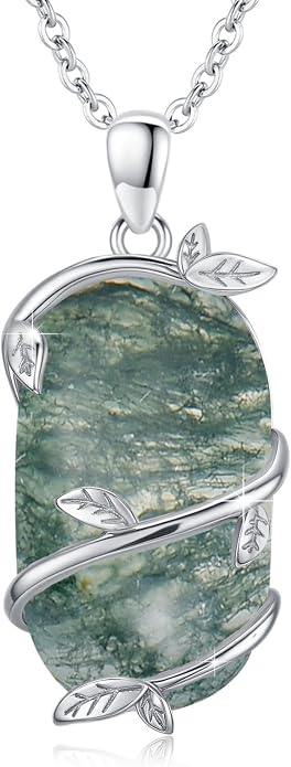 Bar Opal Leaf Necklace For Women S925 Sterling Silver White Opal Pendant with Leaf Charm Bar Pendant Jewelry Gift For Mom Daughter Wife