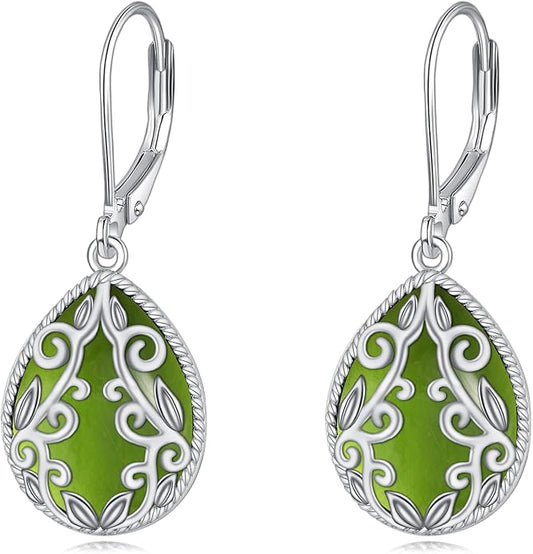 Teardrop Earrings Sterling Silver Filigree Irish Celtic Teardrop Drop Earrings Jewelry Gifts For Women
