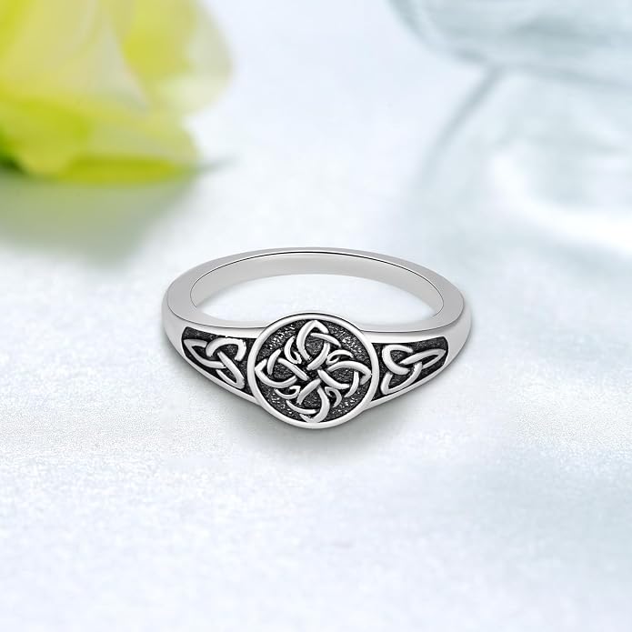Witches Knot Ring 925 Sterling Silver Witches Celtic Ring Witches Jewelry Gifts for Women Men Size 7 to 9