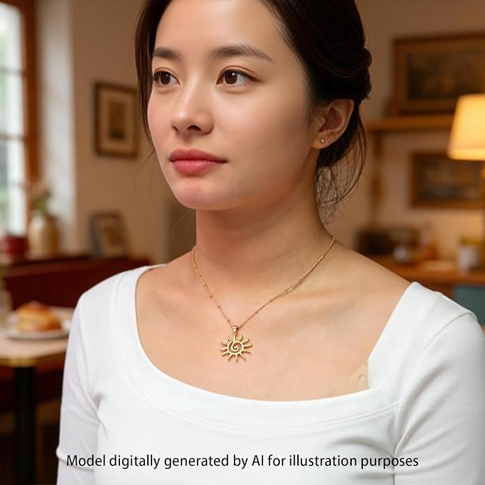 14K Gold Plated Paper Clip Chain Link Necklace Satellite Cross Key Starfish Turquoise Heart Necklace for Women