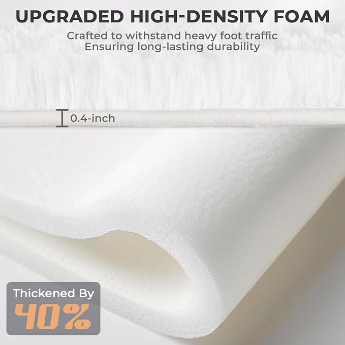 OPPODREAM 4x6 White Rugs for Bedroom, Ultra-Soft Fluffy Area Rugs for Living Room, 4 x 6 Shag Carpet for Nursery, Kids, Girl, Boy, Baby, Plush, Fuzzy, Shaggy, Cute Home Decor