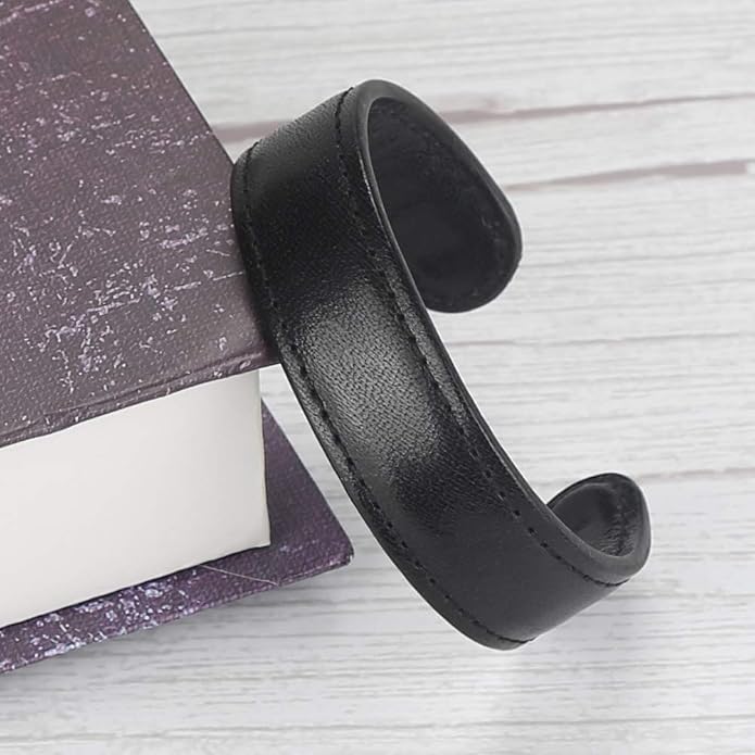 Mens Genuine Leather Bracelet - Handmade Adjustable Leather Cuff Bracelet punk Style leather wrap Wristband for Men
