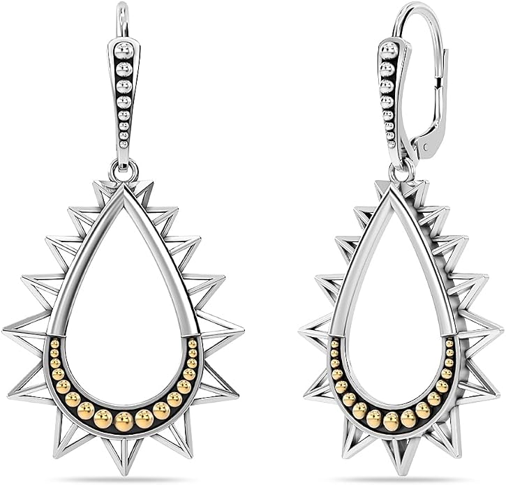 LeCalla 925 Sterling Silver Filigree Dangle Drop Earrings | Lightweight Antique Balinese Teardrop Dangle Drop Earring for Women