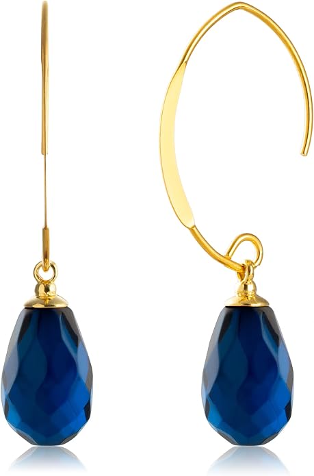 Pull-Through Earrings, Amber Jewelry, Faceted Sparkling Amber Earrings - Parent