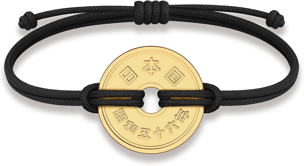 HOBBY OF KINGS Good Luck Coin Bracelet | 18k Gold Plated Wristband | Handmade Jewelry for Collectors and History Lovers
