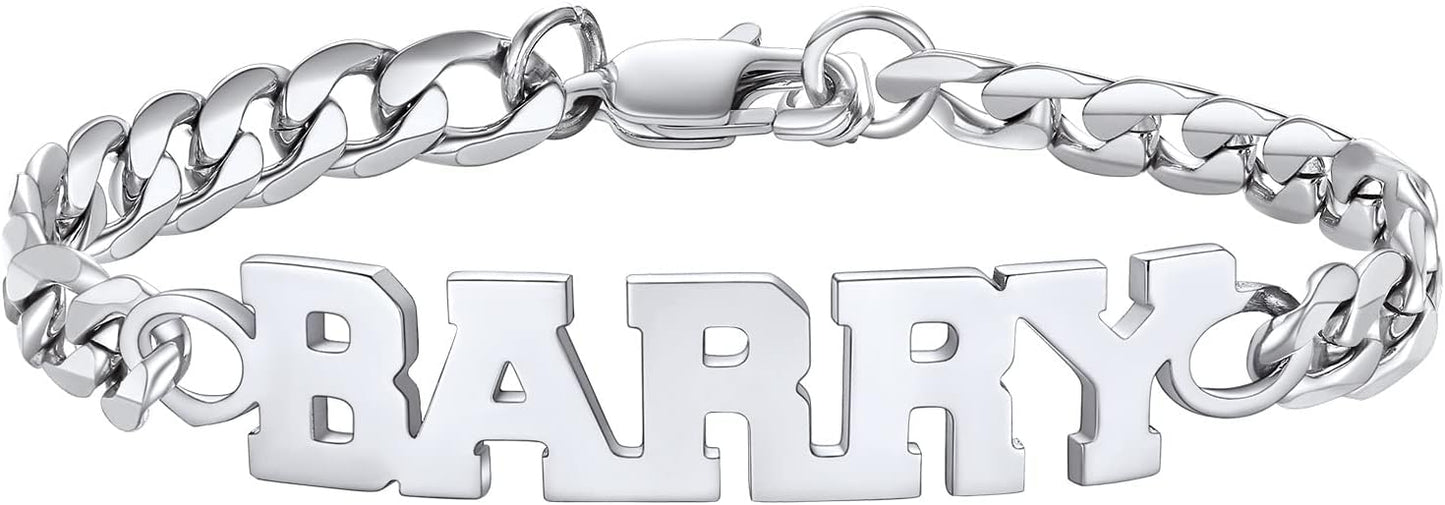 PROSTEEL Silver/Gold/Black Bracelets for Men Figaro Cuban Link, 6mm-13mm Width, 7.5"/8.3"/9" Length, Stainless Steel Mens Bracelet Jewelry with Gift Box