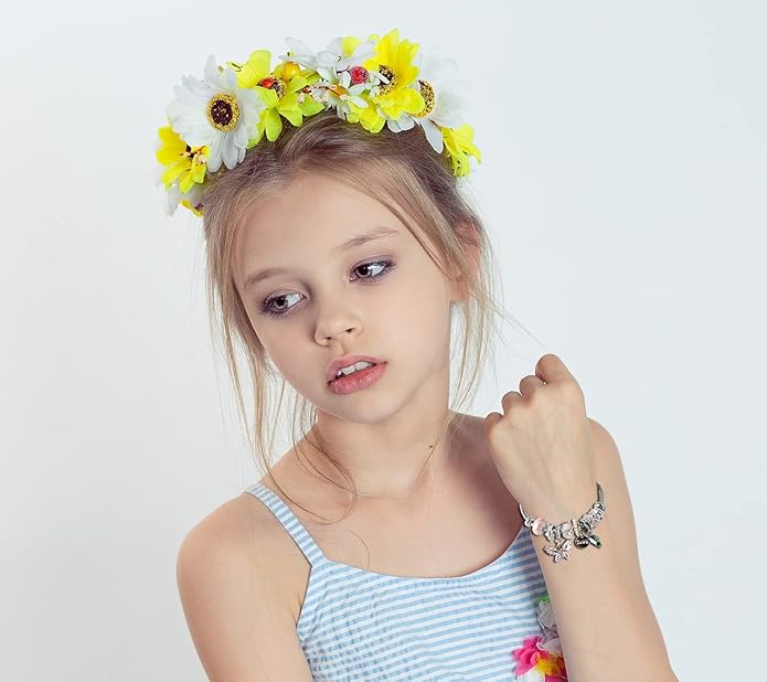 DS Charm Bracelets for girls,exquisite cute cartoon friendship bracelets Silver Stainless Steel Bangle with birthday Gift box, Adjustable girls jewelry Suitable for holiday gifts