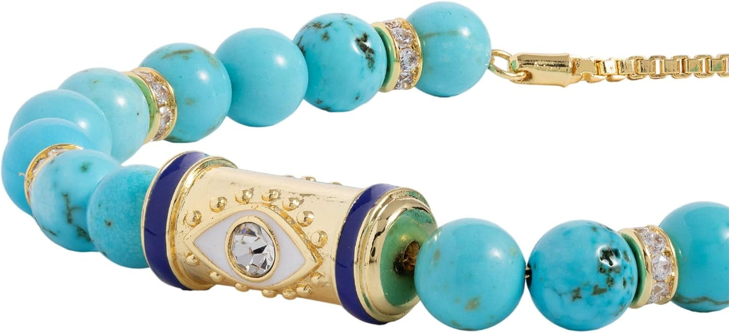 Alex and Ani Evil Eye Bracelets - Sapphire & Crystal Stones, Nickel-Free, Radiant Evil Eye Jewelry for Women