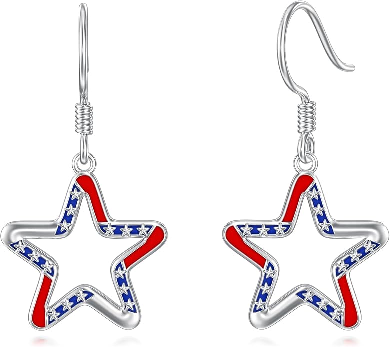 Seiyang Dangle Earrings 925 Sterling Silver Animal/American Flag/Turquoise Dangle Drop Earrings Jewelry Gifts for Women