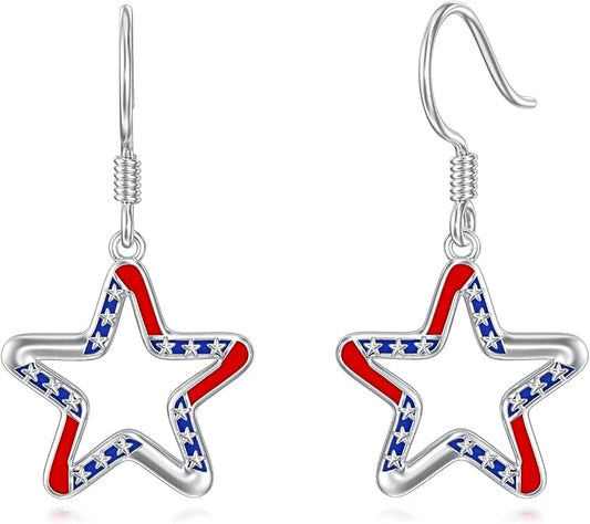 Seiyang Dangle Earrings 925 Sterling Silver Animal/American Flag/Turquoise Dangle Drop Earrings Jewelry Gifts for Women