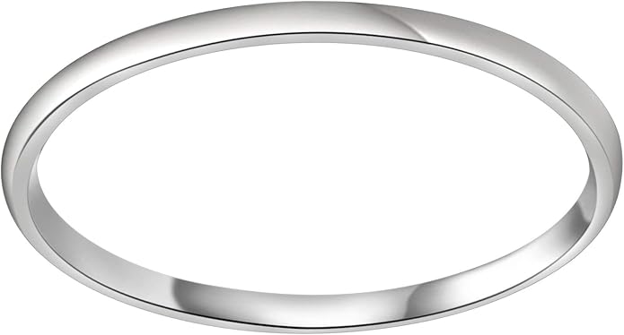 CROWNAL 1mm 2mm 3mm 4mm 5mm 6mm 7mm 8mm Tungsten White/Yellow Gold/Rose Gold Plated Wedding Band Ring Men Women Plain Dome Polished Comfort Fit