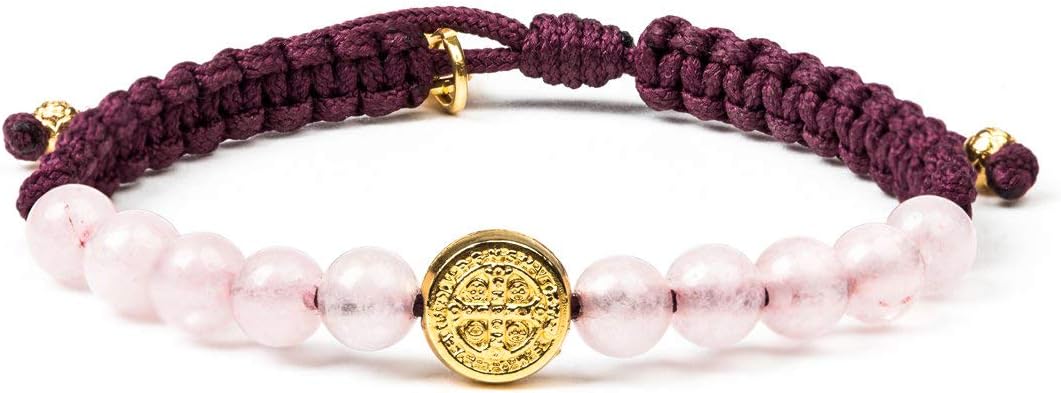My Saint My Hero Benedictine Blessing Bracelets – Handwoven Spiritual Protection with Medals Hand-Cast In Italy at Sacred Site