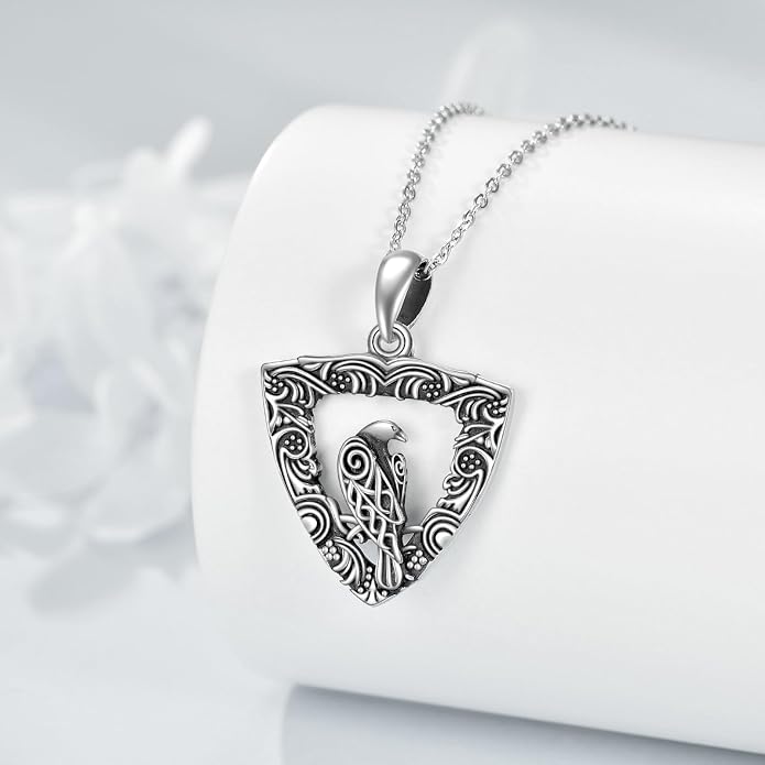 URONE Men Viking Pendant Necklace Sterling Silver Norse Viking Jewelry