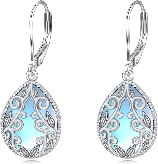 Teardrop Earrings Sterling Silver Filigree Irish Celtic Teardrop Drop Earrings Jewelry Gifts For Women