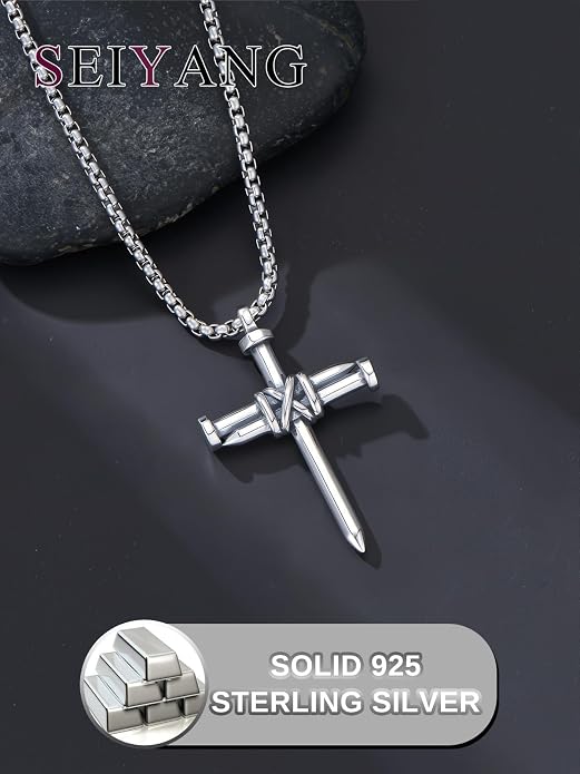 Seiyang Crown of Thorns Necklace 925 Sterling Silver Crown Pendant Amulet Jewelry Gifts (with Gift Box)