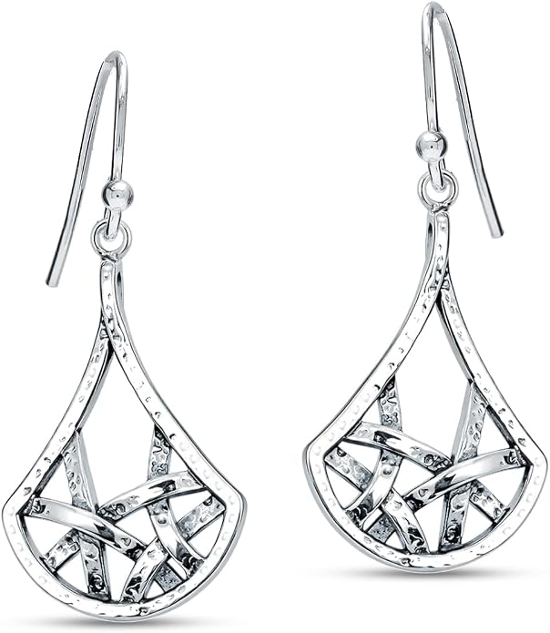 LeCalla 925 Sterling Silver Antique Earrings for Women | Filigree Leverback Dangle Earring | Drop Dangle Earrings for Women | Oxidized Silver Jewelry for Her Mom Wife
