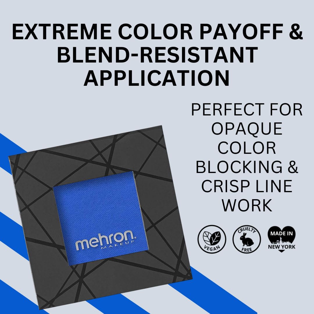 Mehron EDGE Face & Body Paint| Professional Water-Activated Face Paint Makeup | Made in the USA | For Cosplay, Halloween, & SFX (Blue)