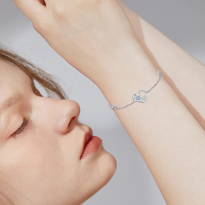 MEDWISE Multicolor Anchor Bracelets 925 Sterling Silver Anchor Jewelry Nautical Adjustable Bracelets Navy Wife Jewelry Gifts for Women Daughter Christmas Gifts 2025