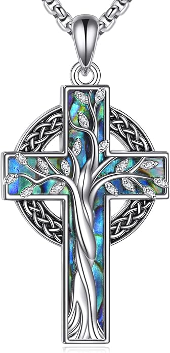 Cross Necklace 925 Sterling Silver Cross Faith Pendant Christian Jewelry Gifts for Women Men