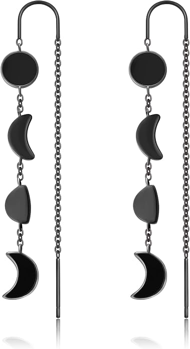 2 Pairs S925 Sterling Silver Chain Threader Earrings For Women Bar Wrap Threader Dangle Drop Earrings Lightweight Minimalist Hypoallergenic Earrings Anniversary Jewelry