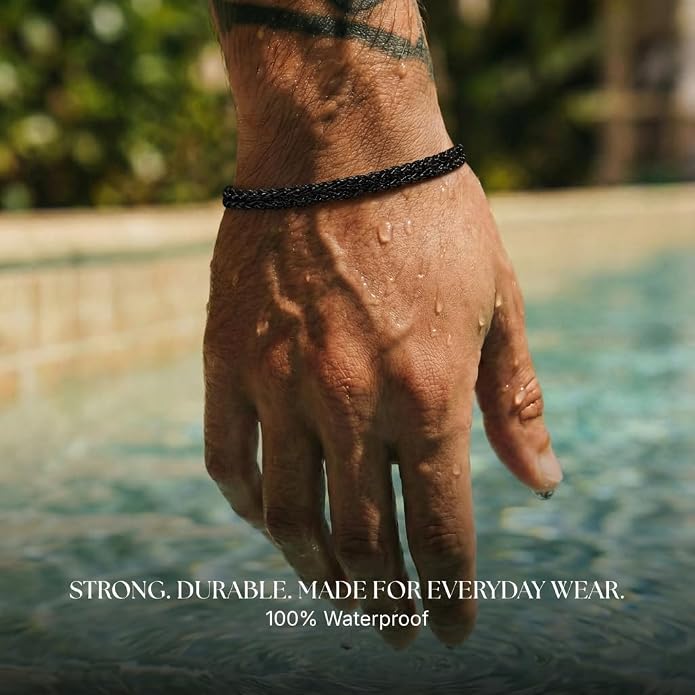 Galis Mens Bracelet - Stainless Steel, Non Tarnish Rope Chain Bracelets, Stylish Fathers Day Gift for Dad, Husband, Boyfriend.