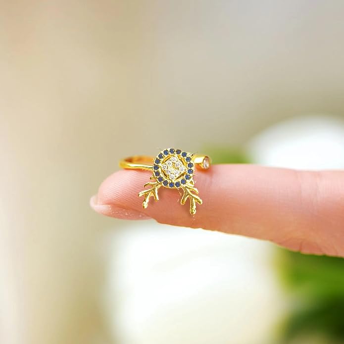 Sunflower Fidget Ring for Women Spinning Rings Adjustable Anxiety Ring for Teens Birthday Gift for Daughter Mom You Are My Sunshine Spinner Rings