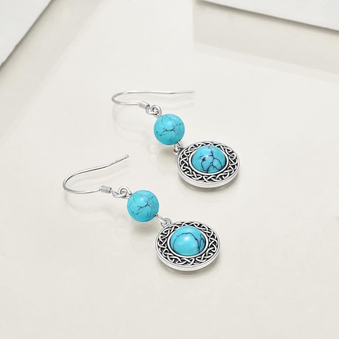 POPLYKE 925 Sterling Silver Tree of Life Dangle Earrings for Women Fashion Abalone Shell Jewelry Gifts for Mom Sister Friend Birthday