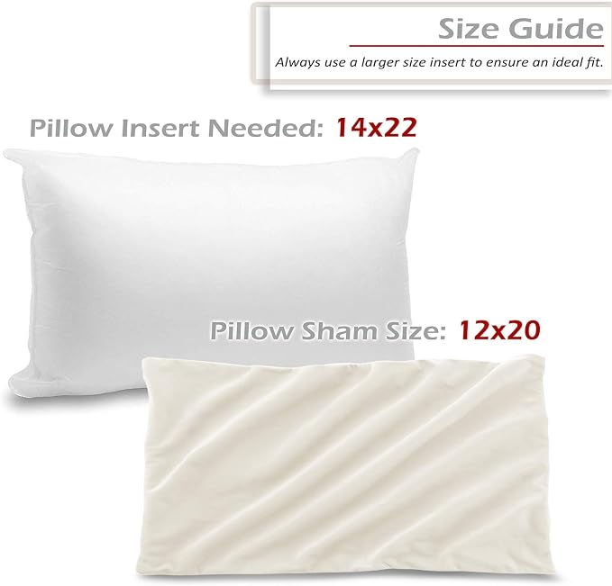 Nestl Throw Pillow Covers, Cozy Velvet Decorative Pillow Covers 12 x 20 Inches, Soft Solid Couch Pillow Covers for Sofa, Bed and Car, Set of 4 - Off White