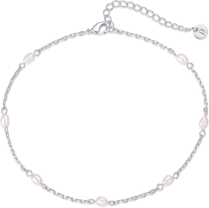 PAVOI 14K Gold Plated Anklet for Women - Trendy Link Chain Ankle Bracelet Summer Jewelry - Boho Dainty Anklets with Cubic Zirconia, Beaded, Evil Eye, Star, Station, Pearls Adjustable Gold Jewelry