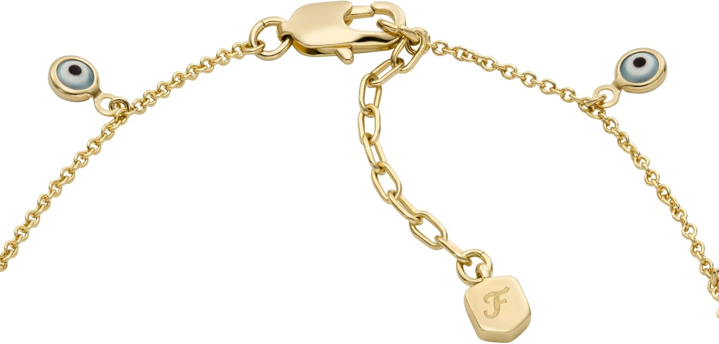 Fossil Women's Heritage D-Link Brass Chain Anklet