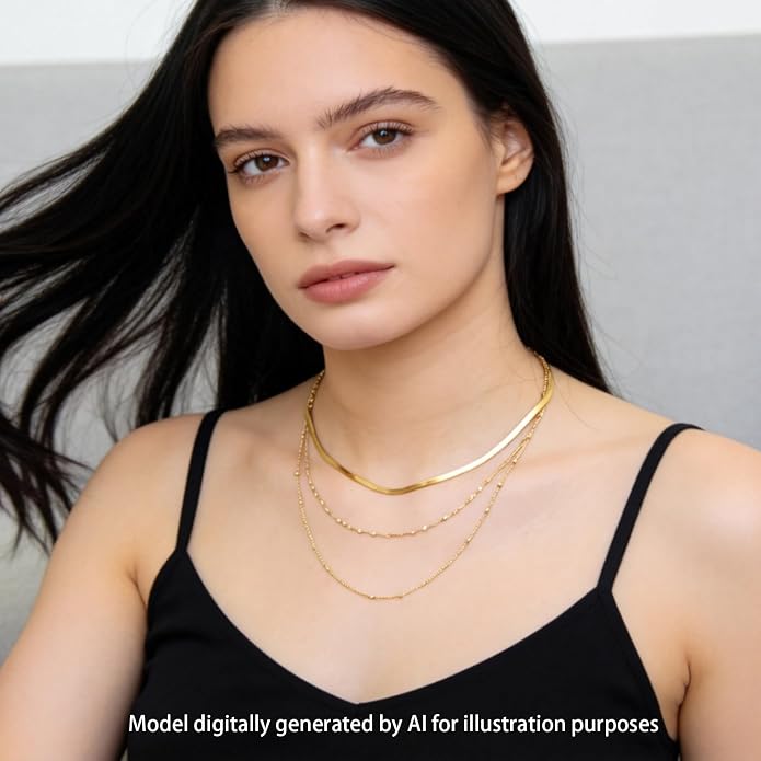 14K Gold Plated Paper Clip Chain Link Necklace Satellite Cross Key Starfish Turquoise Heart Necklace for Women