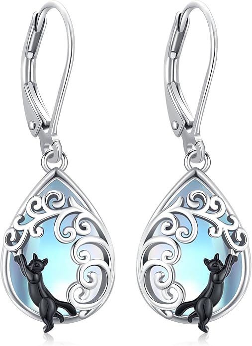 Aniu Tree of Life Earrings for Women Turquoise Malachite Teardrop Dangle Earrings for Women Sterling Silver Anniversary Birthday Drop Dangle Earrings Jewelry Gifts