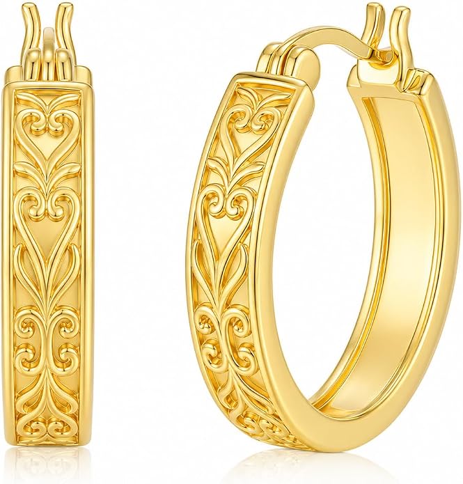 Gold Dainty Hoop Earrings for Women Hypoallergenic Lightweight 14K Gold Huggie Earrings Jewelry Valentines Day Gifts for Wife Girlfriend Her