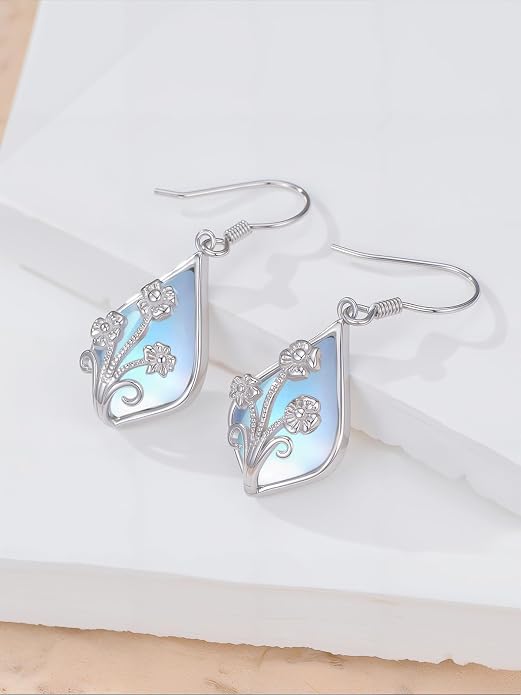 Midari Heart Dangle Earrings 925 Sterling Silver Leverback Drop Earrings Teacher Music Art Jewelry Gifts for Women Students Apple/Guitar/Palette/Note Design