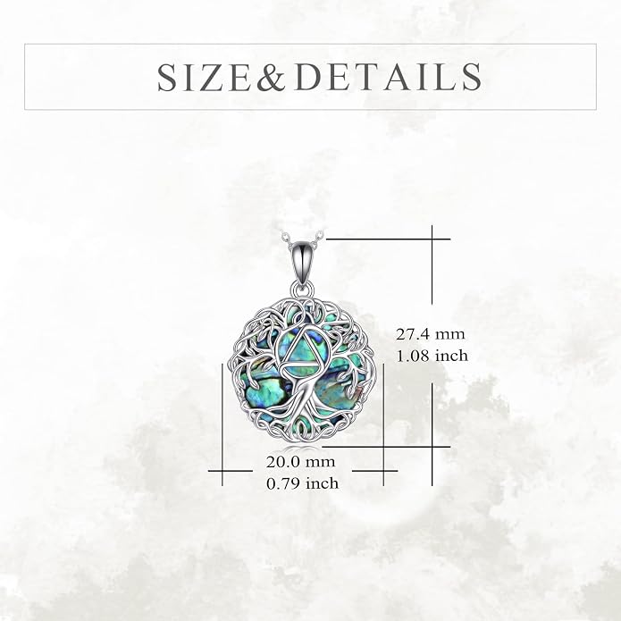 YFN Tree of Life Necklace Sterling Silver Celtic Knot Tree Pendant Jewelry Gifts for Women Men