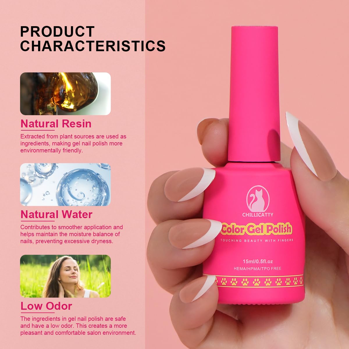 Holographic Glitter Gel Nail Polish, HEMA HPMA TPO Free, Pink Purple Sparkle Shimmer, Need UV Lamp Long Lasting Salon Perfect Gel Nail 15ML for Women (BJ-003)