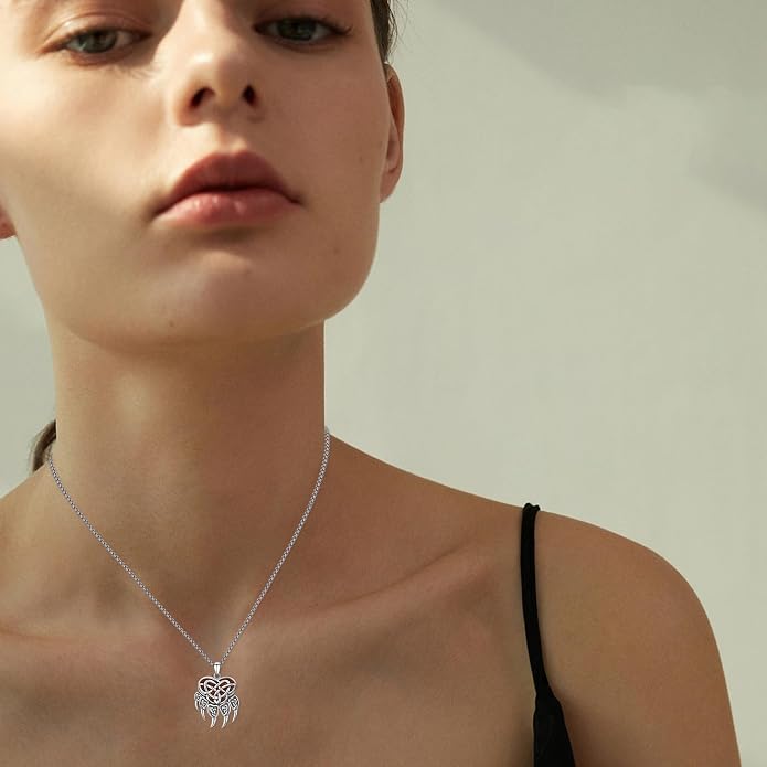 Viking Necklace for Men 925 Sterling Silver Nordic Viking Necklace Viking Amulet Jewelry Gifts for Men Women