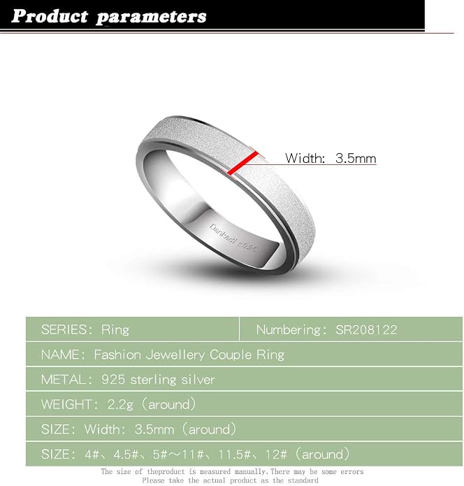 Dankadi Simple Fashion S925 Sterling Silver Ring Smooth Plain Dome Comfort Solid Silver Wedding Ring For Men & Women 3.5 mm 3-13# 24k Real Gold Plated Jewelry