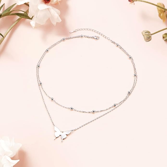 DAOCHONG S925 Sterling Silver Choker Short Necklace Pendant for Women Jewelry Gift