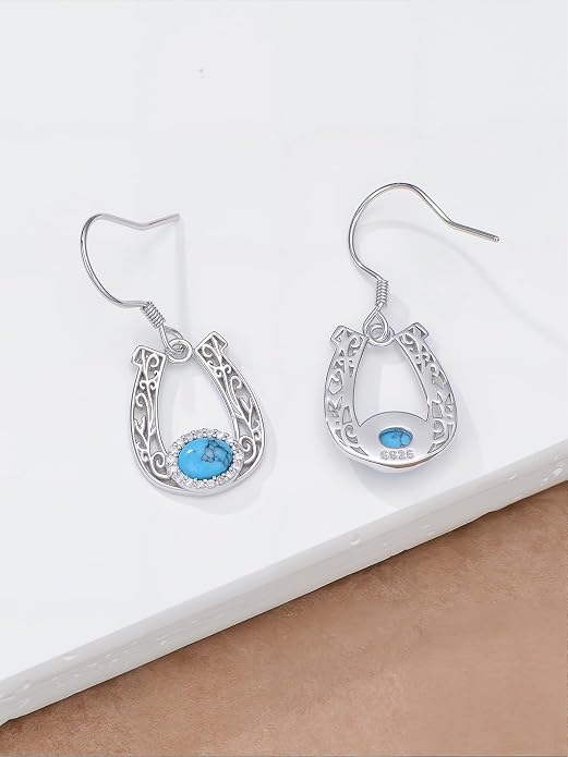 Dorunmo 925 Sterling Silver Western Dangle Earrings for Women Bohemian Earrings Hypoallergenic Christmas Jewelry Gifts for Women