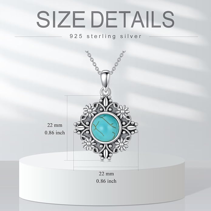 PELOVNY Celtic Knot Necklaces for Women 925 Sterling Silver Gemstone/Birthstone Teardrop Infinity Necklace Irish Celtic Pendant Jewelry Gifts for Mom Daughter Wife