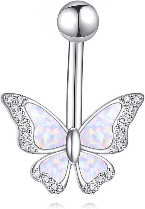 Sunflower Daisy Belly Button Ring Dangle Hoop 925 Sterling Silver Hypoallergenic Belly Button Piercing Body Navel Rings Sexy Belly Button Jewelry Gifts for Women (14G)