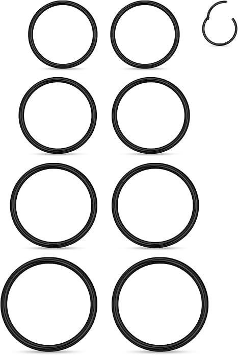 20G 18G 16G 14G 12G 10G 8G 6G Nose Rings Hoops 316l Surgical Steel Clicker Septum Lip Ring Tragus Helix Daith Rook Conch Snug Cartilage Lobe Earrings Hoop Piercing Jewelry For Women Men