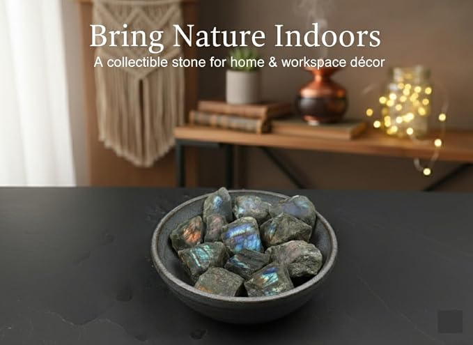 Large 1.25-2.0” Natural Labradorite Raw Crystals Stones for Meditation, Chakra, Reiki, Crystal Grid, Energy Work, Wire Wrapping, Tumbling & Spiritual Home Decor