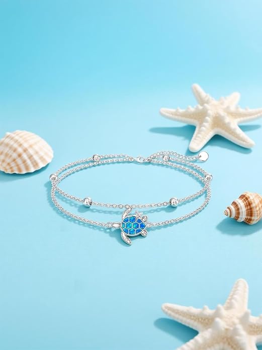 Dorunmo 925 Sterling Silver Anklet Bracelet Mother’s Day Birthday Jewelry Gifts for Women Wife Girlfriend Mom Her